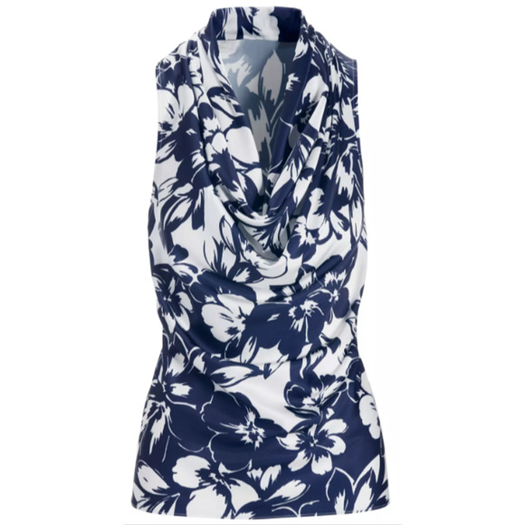 Boston Proper Cowl-Neck Charmeuse Blouse XXS Fits Large 00-2 - Picture 2 of 6